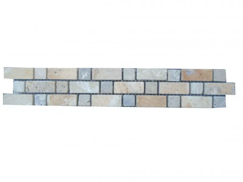 Travertin Jaune & Silver Bordeaux 1 Frise 30,5x5 cm 