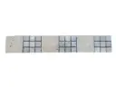 Travertin Beige & Silver Monaco Frise 30,5x5 cm 