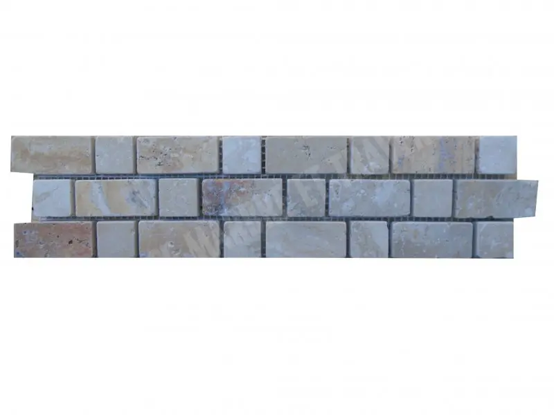 Travertin Jaune & Beige Bordeaux 2 Frise 30,5x7,5 cm 