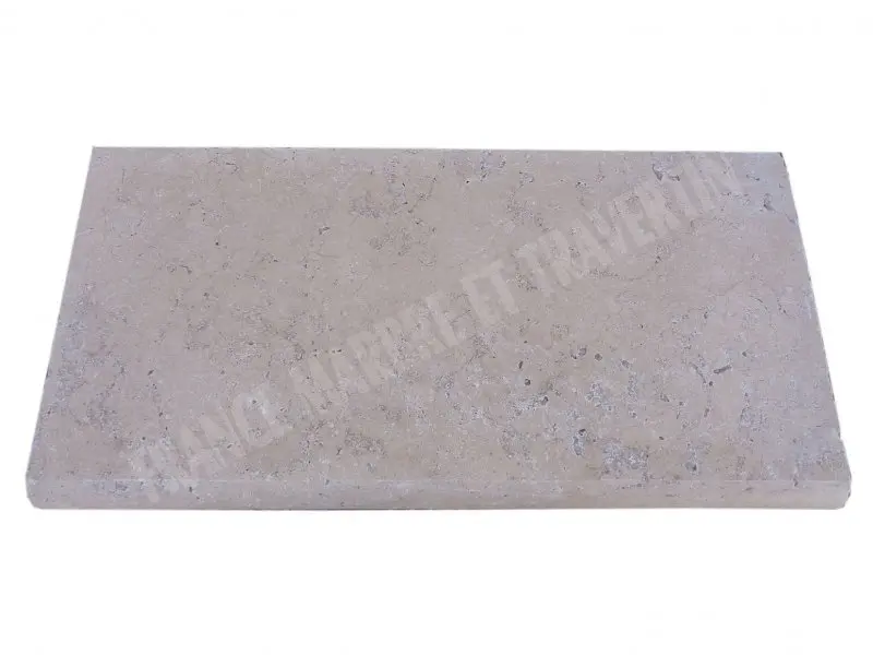 Travertin Beige Clair Margelle de Piscine Bord Arrondi 33x61 cm 