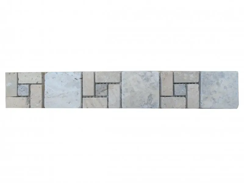 Travertin Silver & Beige Nice Frise 30,5x5 cm 