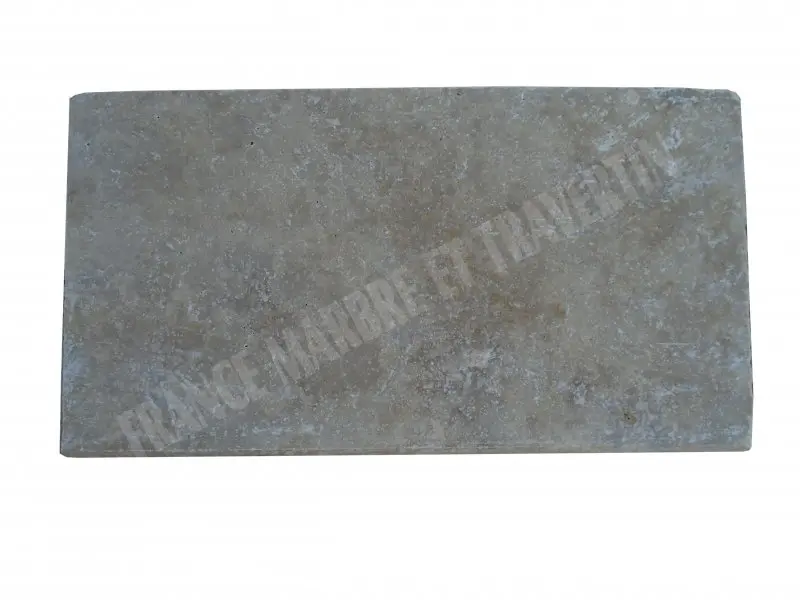 Travertin Walnut Margelle de Piscine Bord Arrondi 33x61 cm 