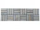 Travertin Silver & Jaune Lyon 2 Frise 30,5x10 cm 