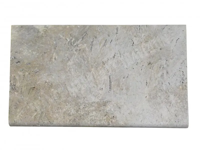 Travertin Beige Nuance Margelle de Piscine Bord Arrondi 35x61 cm