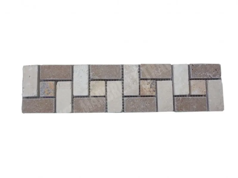 Travertin Multicolore Target Frise 30x7,5 cm 
