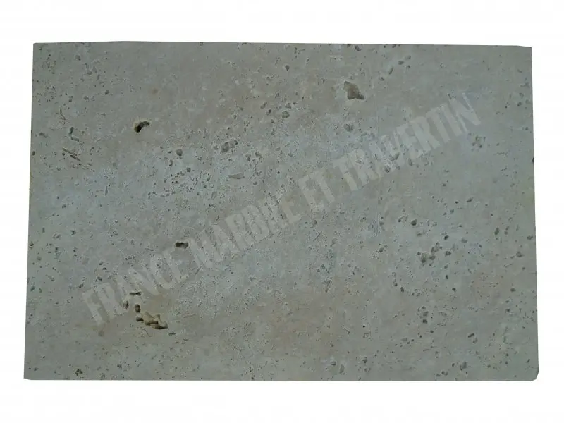 Travertin Beige Nuancé Margelle de Piscine Bord Droit 40,6x61 cm