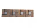 Travertin Jaune & Beige Target Frise 30x7,5 cm 