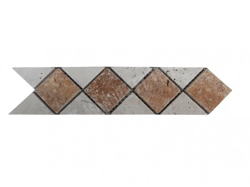 [1273] Travertin Jaune & Beige Frise 28x6 cm 