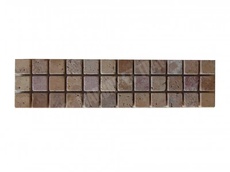 Travertin Jaune - Milieu Rose Frise 30,5x7,5 cm 