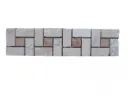 Travertin Beige & Jaune Frise Target 30x7,5 cm 