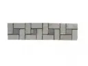 Travertin Beige & Silver Frise Target 30x7,5 cm 