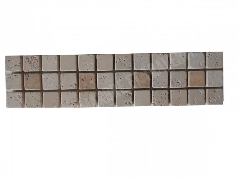 Travertin Beige - Milieu Jaune Frise 30,5x7,5 cm 