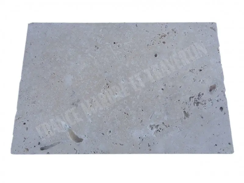 Travertin Beige Clair Margelle de Piscine Bord Droit 40,6x61 cm