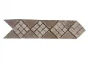 Travertin Noce & Beige Mosaïque Frise 28x6 cm Petit KF-16 