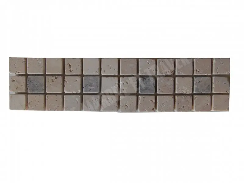Travertin Beige - Milieu Silver Frise 30,5x5 cm 