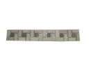 Travertin Beige & Noce Frise Petit Target 30x5 cm 