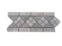 Travertin Noce & Beige Frise Mosaïque 28,5x12 cm 
