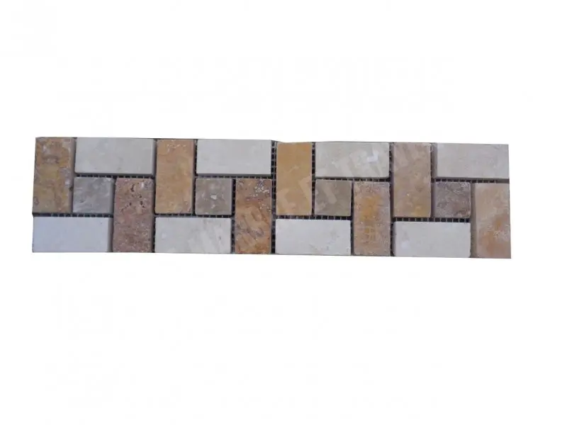 Travertin Multicolore Target Frise 30x7,5 cm 