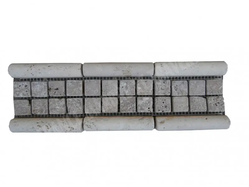 Travertin Frise Beige Mouleur Noce Mosaique 30x8 cm 