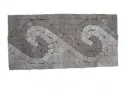 Travertin Beige - Noce Frise Mosaïque 30x15 cm 