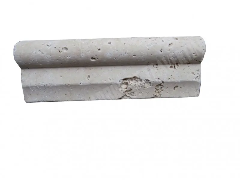[1068] Travertin Beige Moulure Petit London 10x3,5 cm 