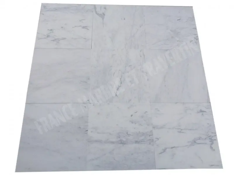 Marbre Blanc Carrare Arabescato Turque 40,6x40,6 cm 