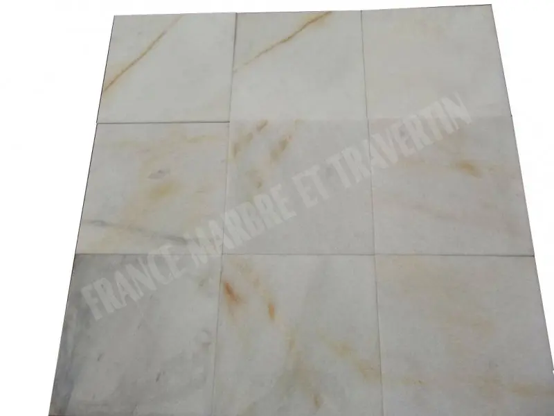 Marbre Blanc Bianco Giallo 40x40 cm 