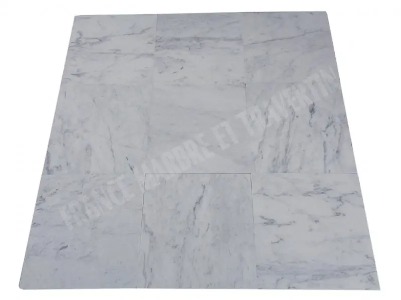 Marbre Blanc Carrare Arabescato Turque 45,7x45,7 cm  