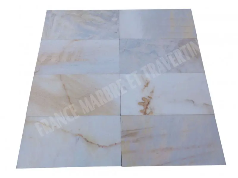 Marbre Blanc Bianco Giallo 30x60 cm 