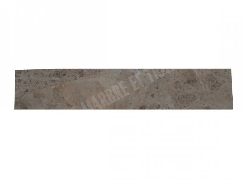 [1559] Marbre Marron Emperador Plinthe 40x8 cm 