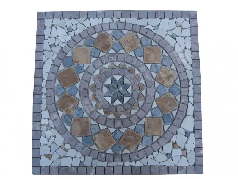 Marbre Rosace Multicolore 61x61 cm 