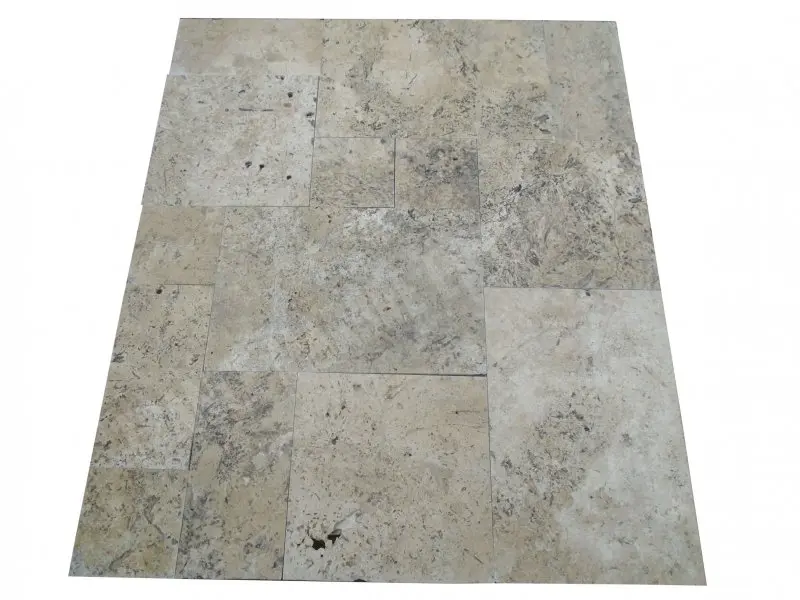 [2401] Travertin Argento Opus Romain (Rustique)