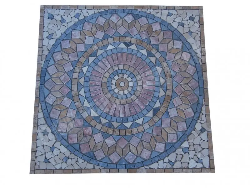 [1049] Travertin Multicolore Rosace 91x91 cm