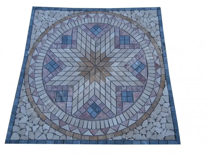 Travertin Multicolore Rosace 91x91 cm