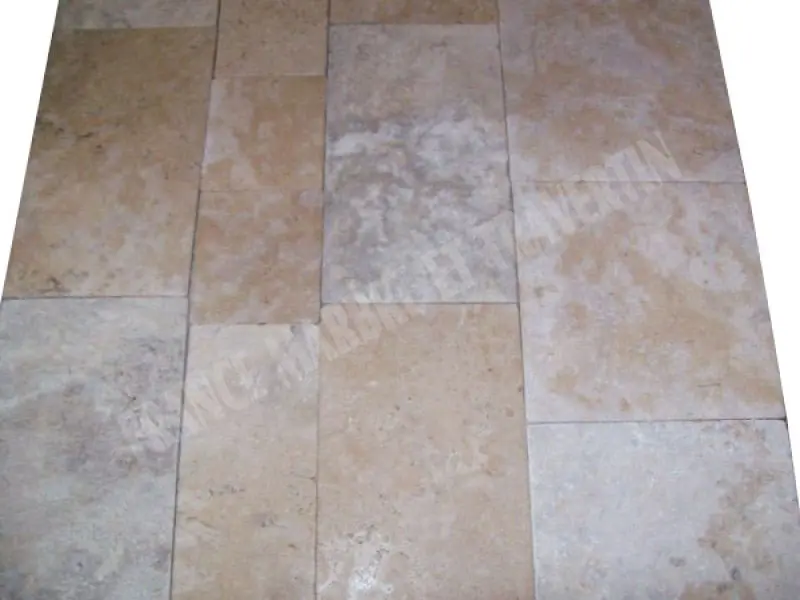 Travertin Beige Nuance Bande Libre  3 Largeur Mixte 