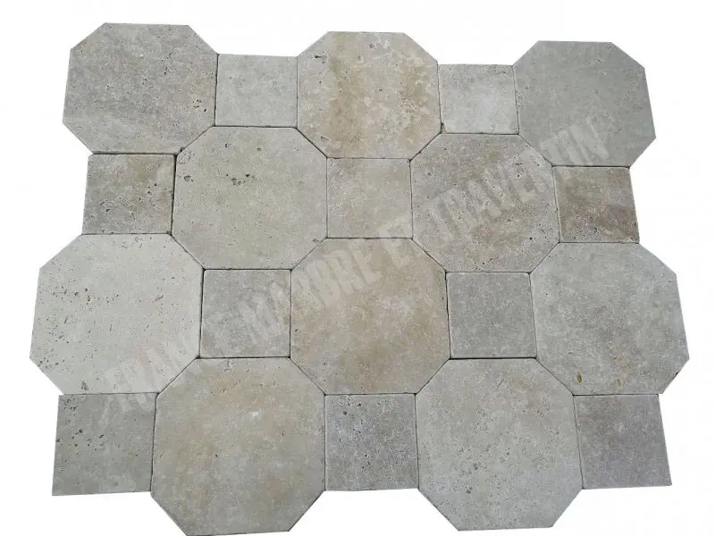 Travertin Beige Nuance Hexagone 30x30 cm 