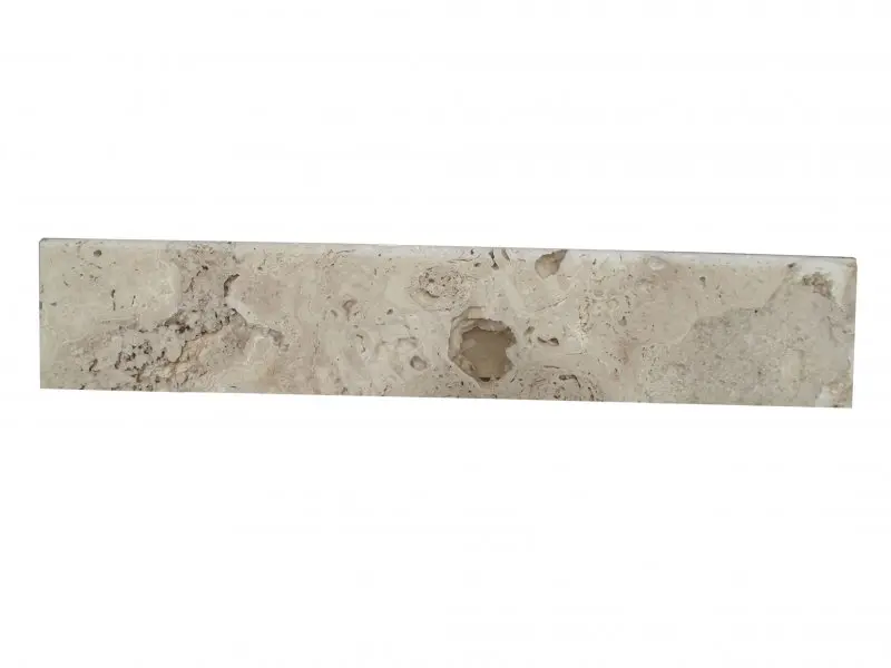 Travertin Beige Nuance Plinthe Biseauté 40,6x7,5 cm 