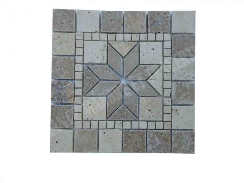 [3133] Travertin Beige - Noce Rosace 30,5x30,5 cm 