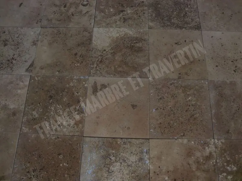 [271] Travertin Noce 30x30 cm  (Rustique)