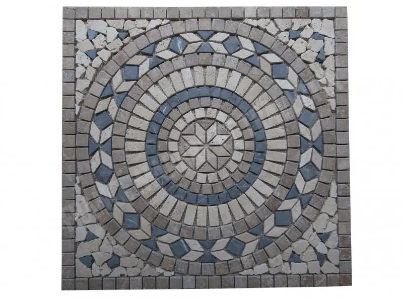 Travertin Multicolore Rosace 61x61 cm 