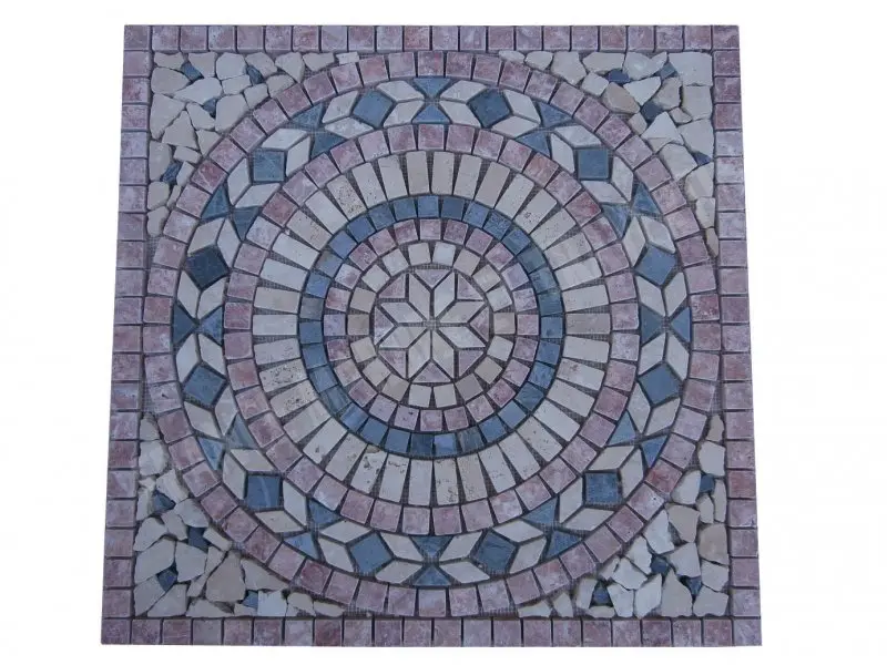 Travertin Multicolore Rosace 61x61 cm 