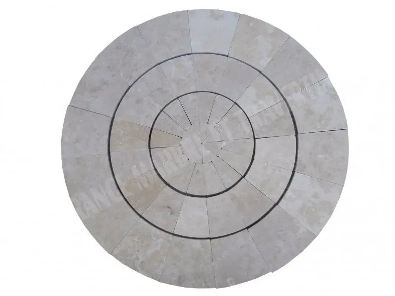  Travertin Beige Cercle Manoir Diamètre 90 cm  