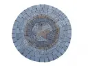 Travertin Multicolore Rosace Ronde Diamètre 80 cm 