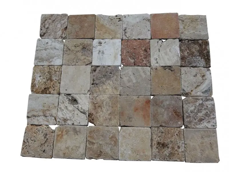 Travertin Jaune Valencia Scabas 10x10 cm 