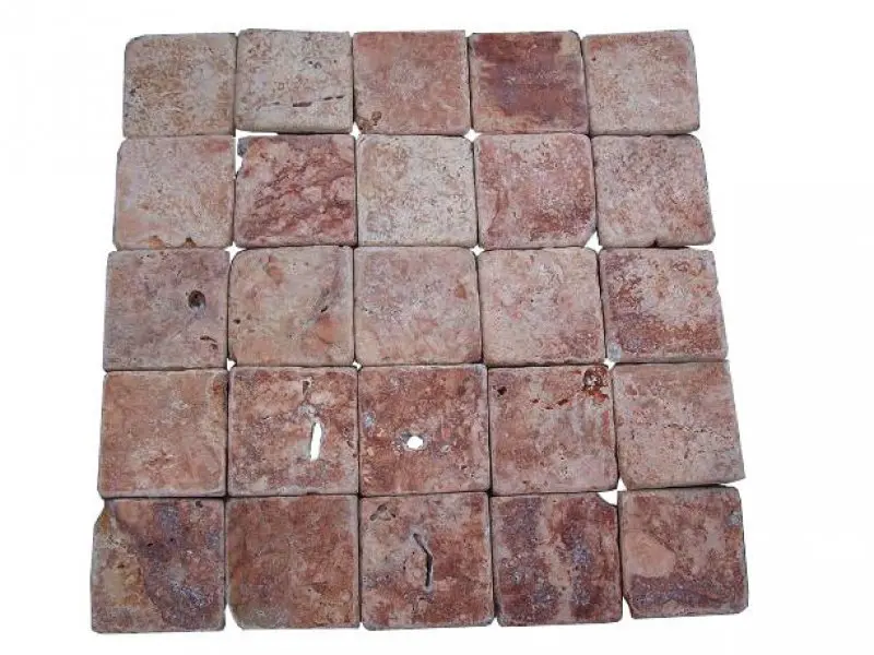 Travertin Rose 10x10 cm 