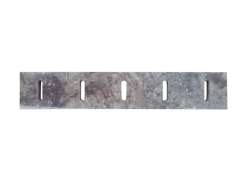 Travertin Silver Grille Rainure 9x50 cm  