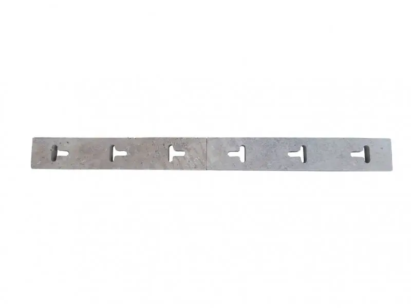 [1162] Travertin Beige Grille Grande T 9x50 cm  