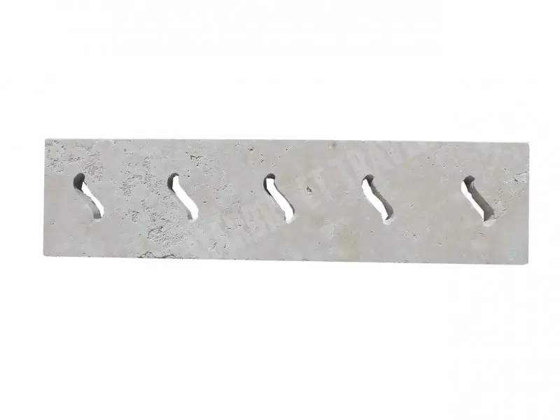 [1691] Travertin Beige Grille Serpent 12,5x50 cm 