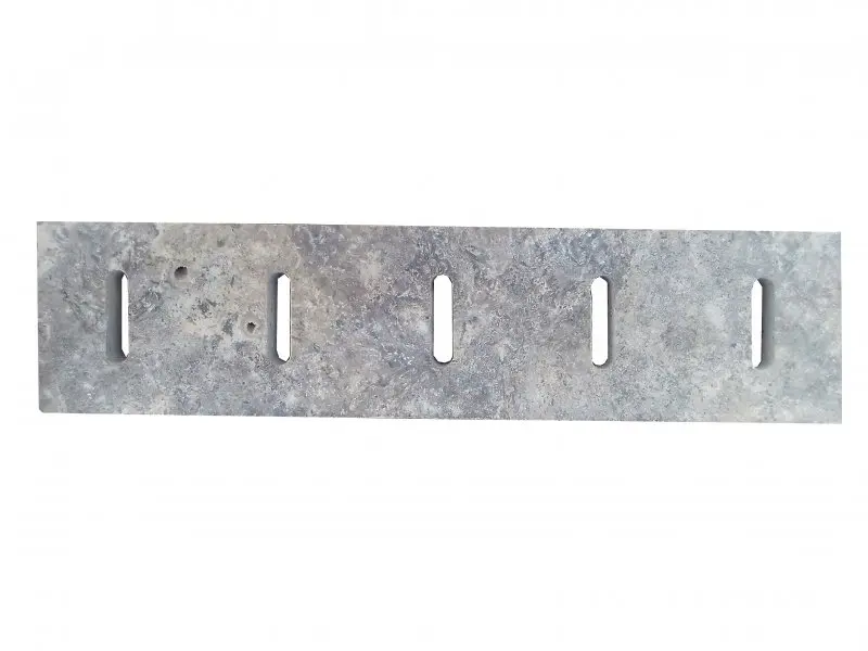 Travertin Silver Grille Rainure 12x50 cm 