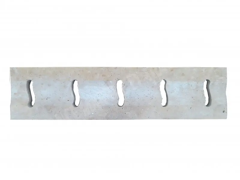 Travertin Beige Grille Caniveau Incurvé Serpent 12x50 cm  